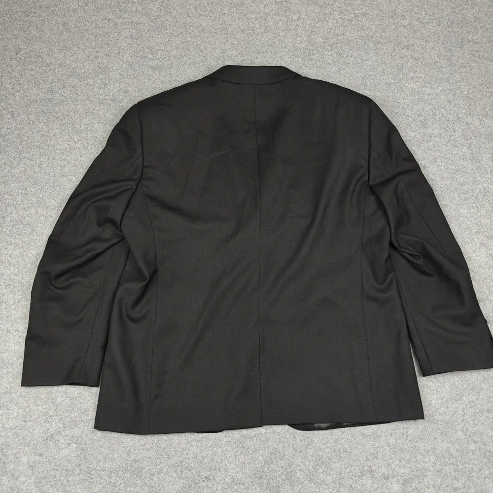 Di Stefano Blazer Mens 46 Black Wool Super 150s Two Button Suit‎ Jacket Italy